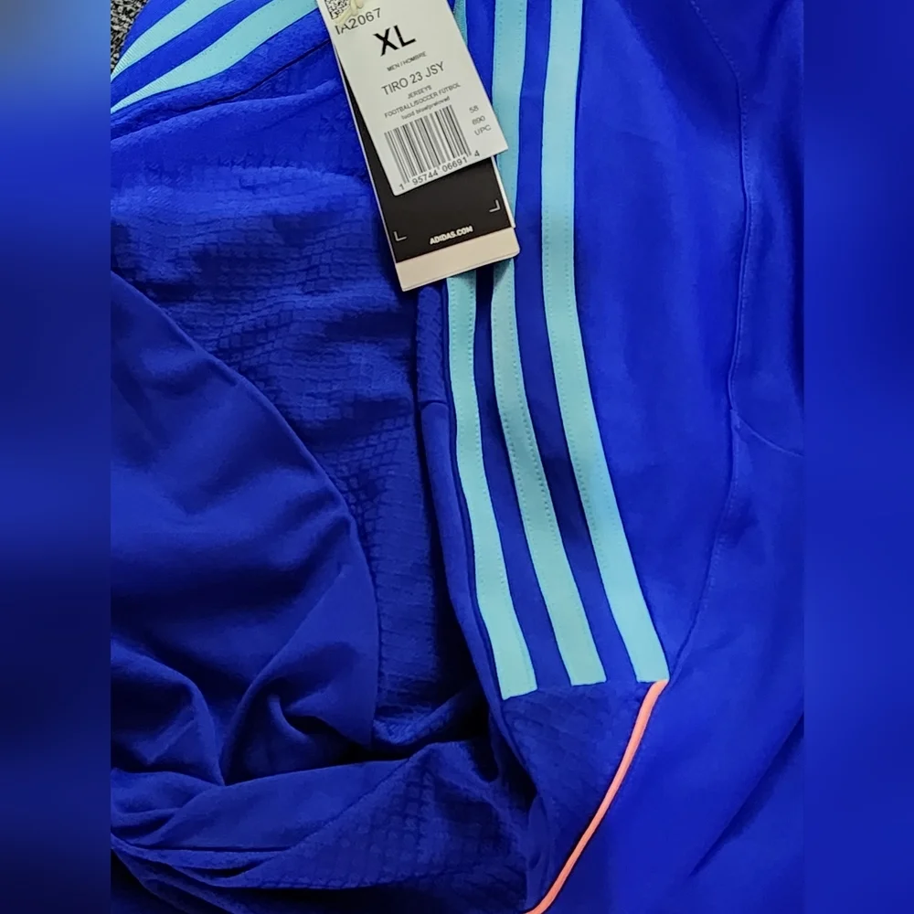 adidas Men's Tiro 23 Jersey Lucid Blue. Football/soccer Mens Size XL New w tags - Picture 7 of 8